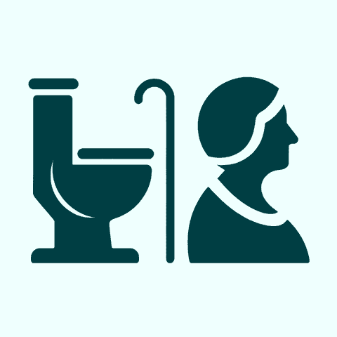 Icônes de portes de toilettes pour séniors